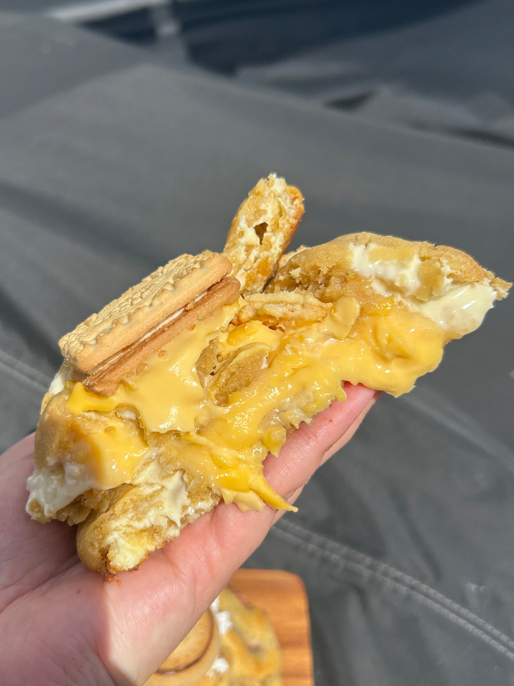 Custard cream cookie